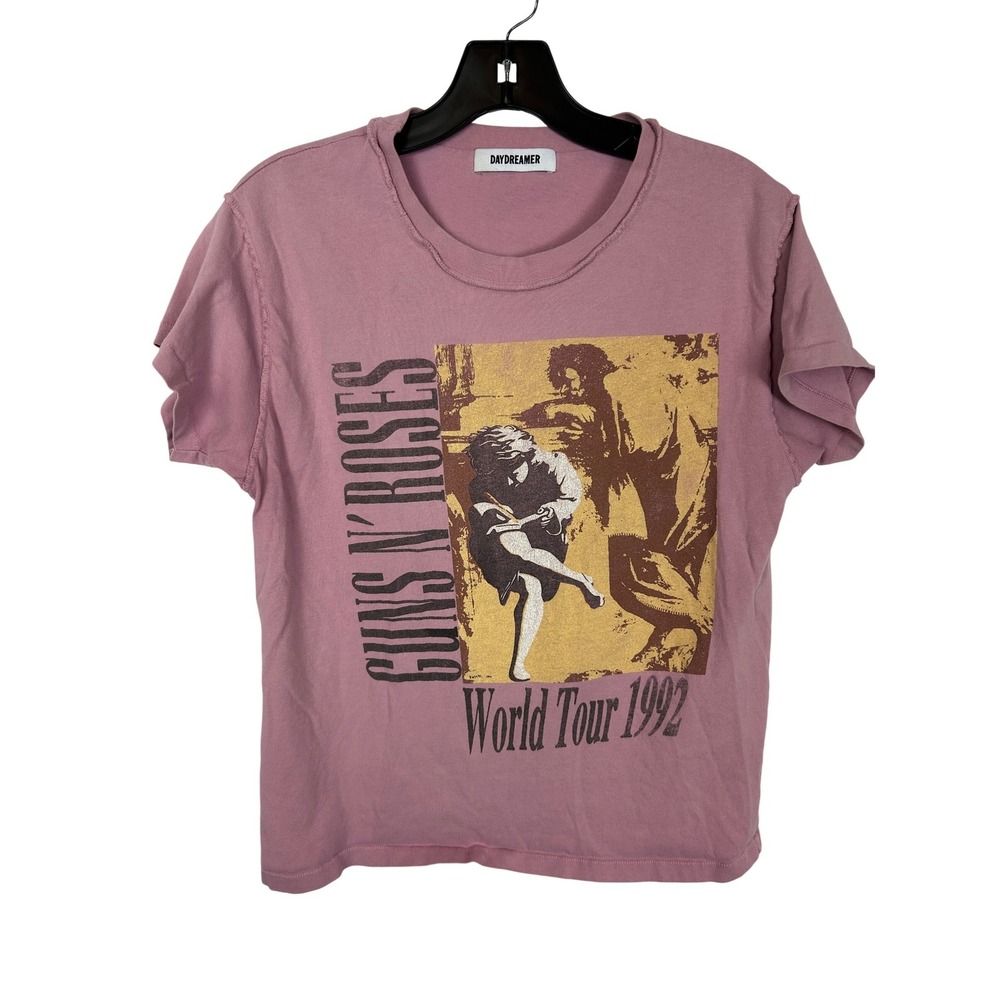 Daydreamer Guns N' Roses World Tour 1992 Graphic Tee Pink Vintage Style Medium